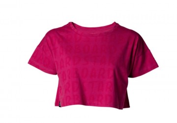 Crop TOP krátké triko bavlna růžové