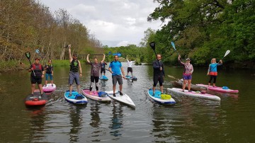 výlet po Dyji na paddleboardech