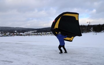 nafukovací wing křídlo na brusle, lyže a snowboard