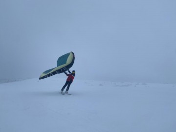 nafukovací wing křídlo na brusle, lyže a snowboard